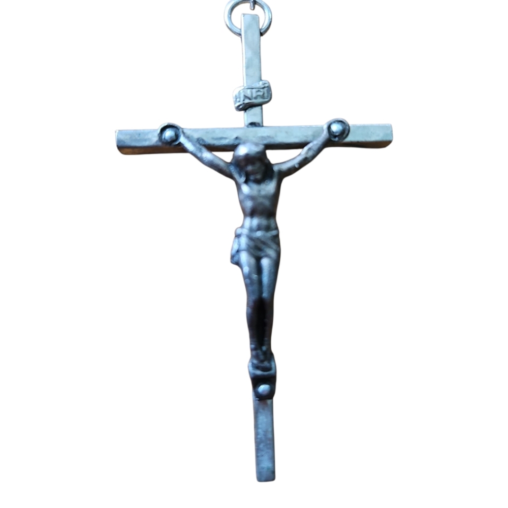Vintage Silver & Cut Glass Rosary - Picture 2 of 7